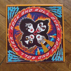 KISS Rock and Roll Over Vinyl Record Album 1976 with Sticker NBLP 7037 V